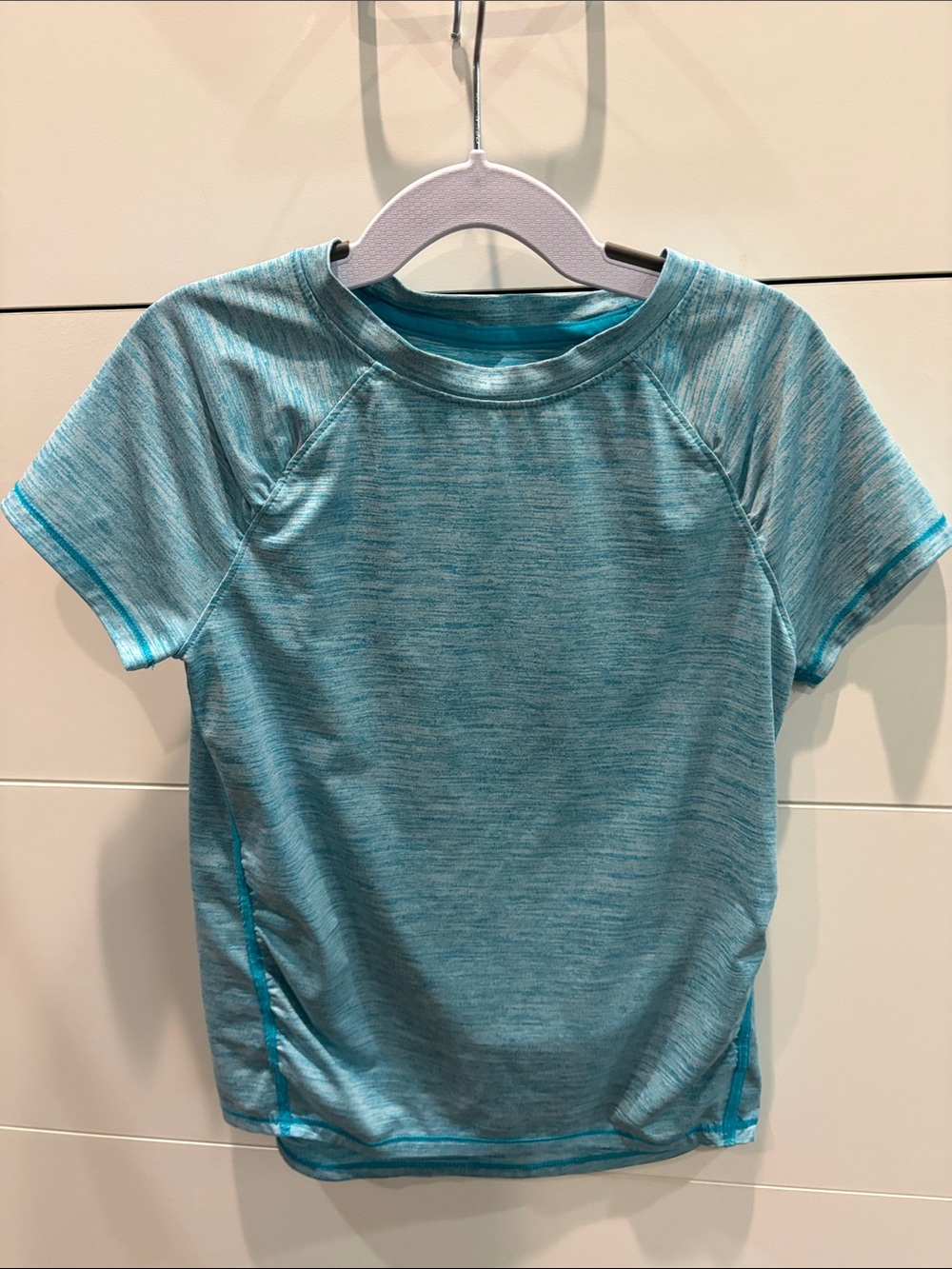 all in motion Kids' Heathered Teal Short Sleeve Athletic Tee
